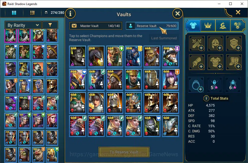 Raid: Shadow Legends Accounts Starter Lv7 758K Power|1 Mythic(Androc)+22 9