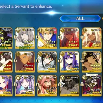 Fate-Grand Order Accounts NA Lv 65|120 SQ|5 SSR|Oberon,First Hasan,Quirinus,Xiang Yu,Arthur Proto +SSR Select|CE Black Grail
