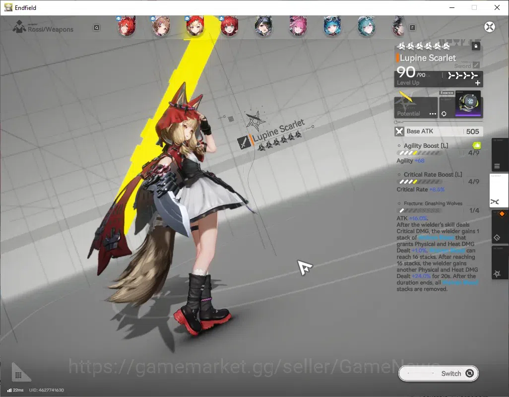 Arknights: Endfield Accounts ASIA|Lv 59|7 SSR (4 Limit) + 12 (*6 Weapon)|(Laeva image 8