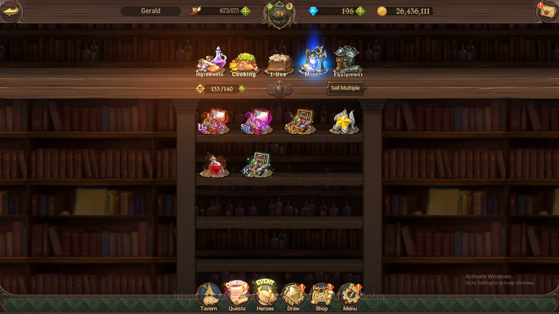The Seven Deadly Sins: Grand Cross Accounts Others GLOBAL|2.1M CC|1LR Merlin4/6|DM 196+LS 60|8 UR 6