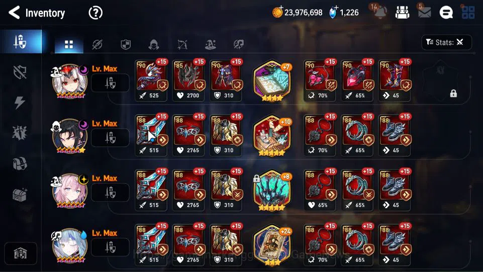 Epic Seven Accounts Starter GLOBAL UNVERIF|13 ML(Salome,WOTM Tenebria,Etc)+Setsuka,Ruiza|Poh ON+Fresh Teater|1,2K 11