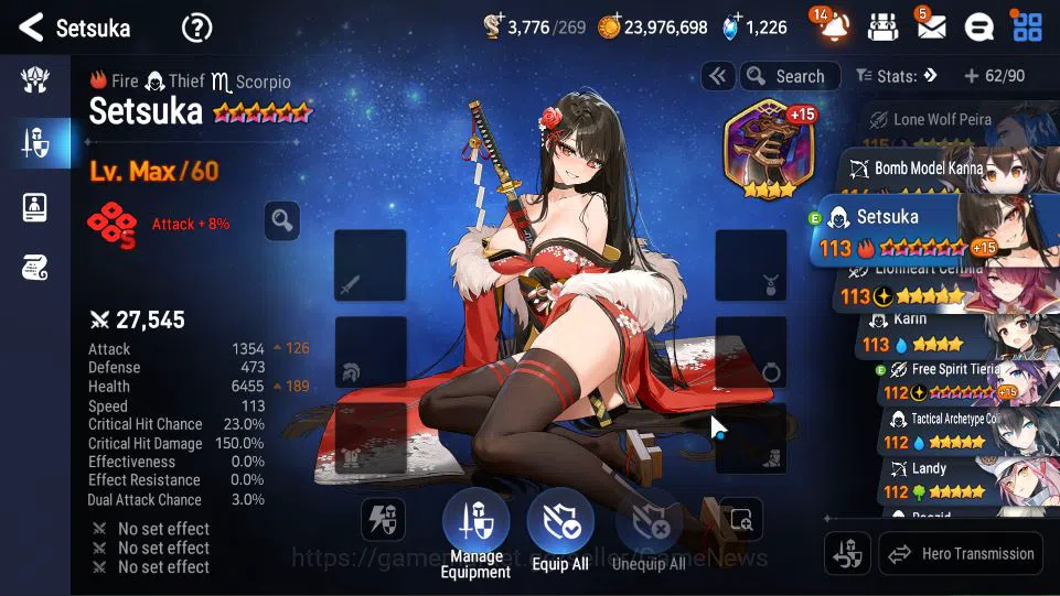 Epic Seven Accounts Starter GLOBAL UNVERIF|13 ML(Salome,WOTM Tenebria,Etc)+Setsuka,Ruiza|Poh ON+Fresh Teater|1,2K 3