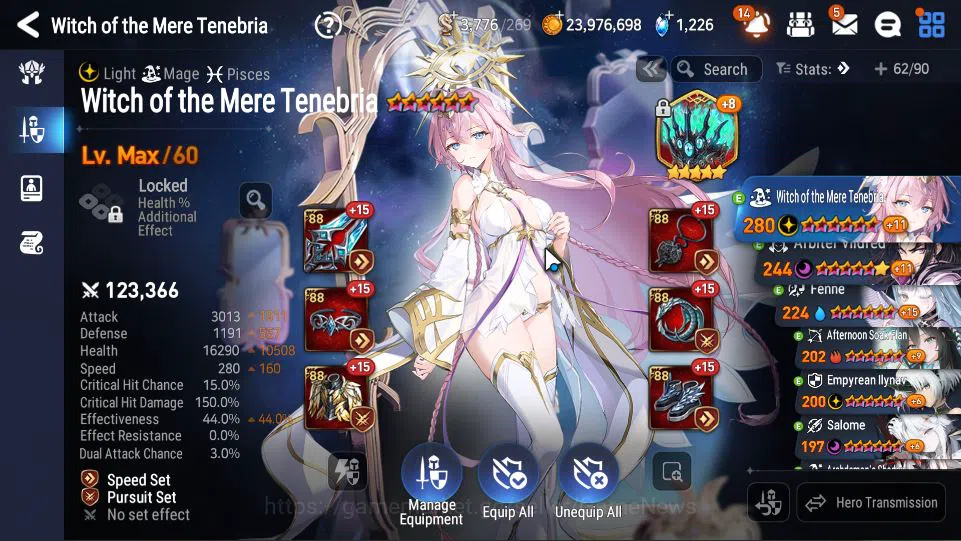 Epic Seven Accounts Starter GLOBAL UNVERIF|13 ML(Salome,WOTM Tenebria,Etc)+Setsuka,Ruiza|Poh ON+Fresh Teater|1,2K 6