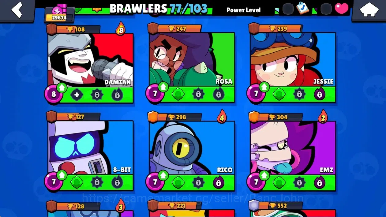 Brawl Stars Accounts Global|29674 Thropy|77 Brawlers-21 Max Lvl.|20 Hyp image 10