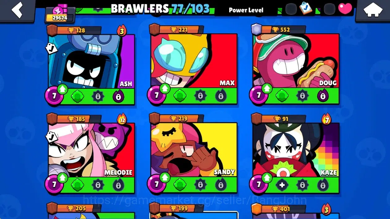 Brawl Stars Accounts Global|29674 Thropy|77 Brawlers-21 Max Lvl.|20 Hyp image 11