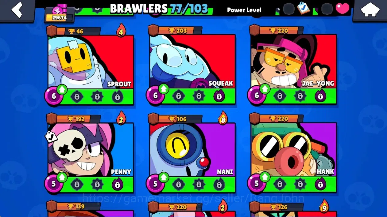 Brawl Stars Accounts Global|29674 Thropy|77 Brawlers-21 Max Lvl.|20 Hyp image 13