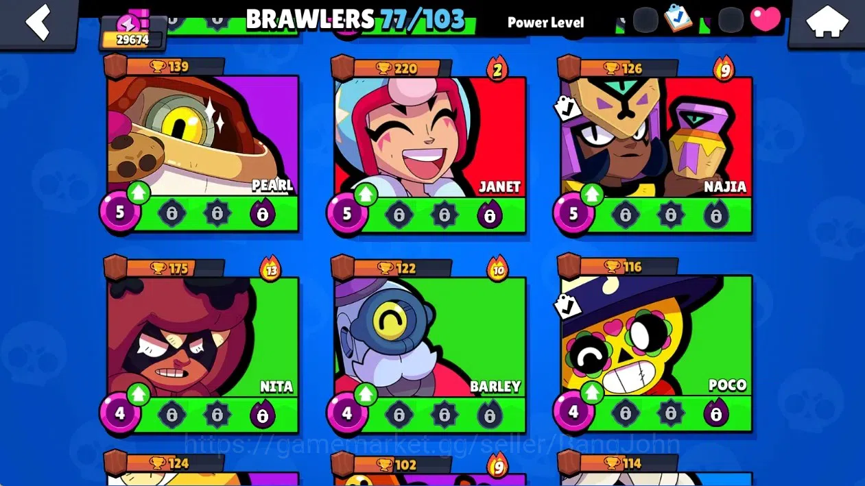 Brawl Stars Accounts Global|29674 Thropy|77 Brawlers-21 Max Lvl.|20 Hyp image 14
