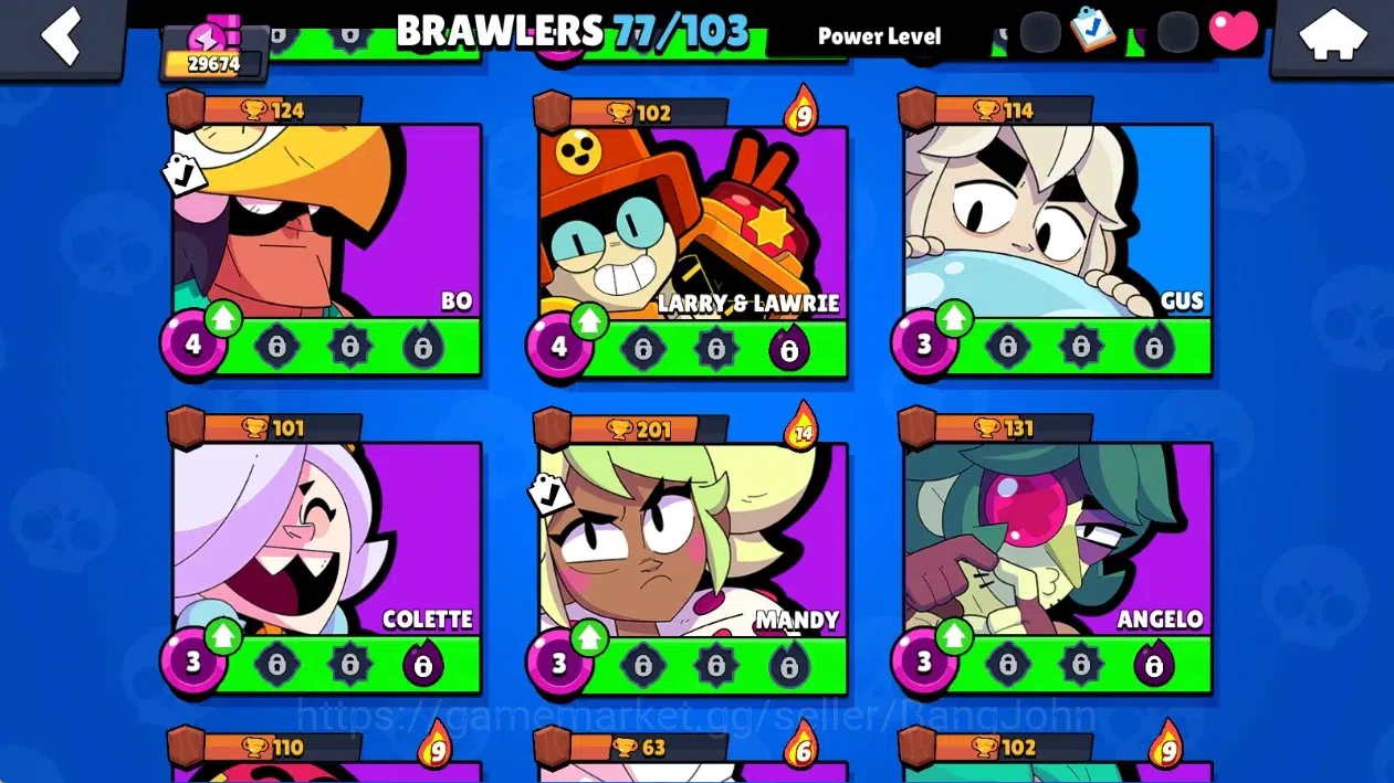 Brawl Stars Accounts Global|29674 Thropy|77 Brawlers-21 Max Lvl.|20 Hyp image 15