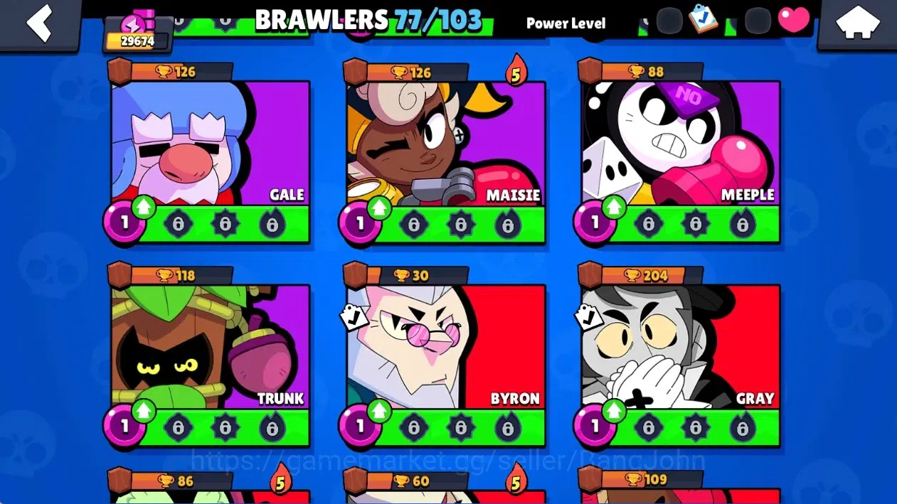 Brawl Stars Accounts Global|29674 Thropy|77 Brawlers-21 Max Lvl.|20 Hyp image 17