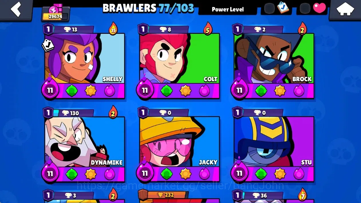 Brawl Stars Accounts Global|29674 Thropy|77 Brawlers-21 Max Lvl.|20 Hyp image 6