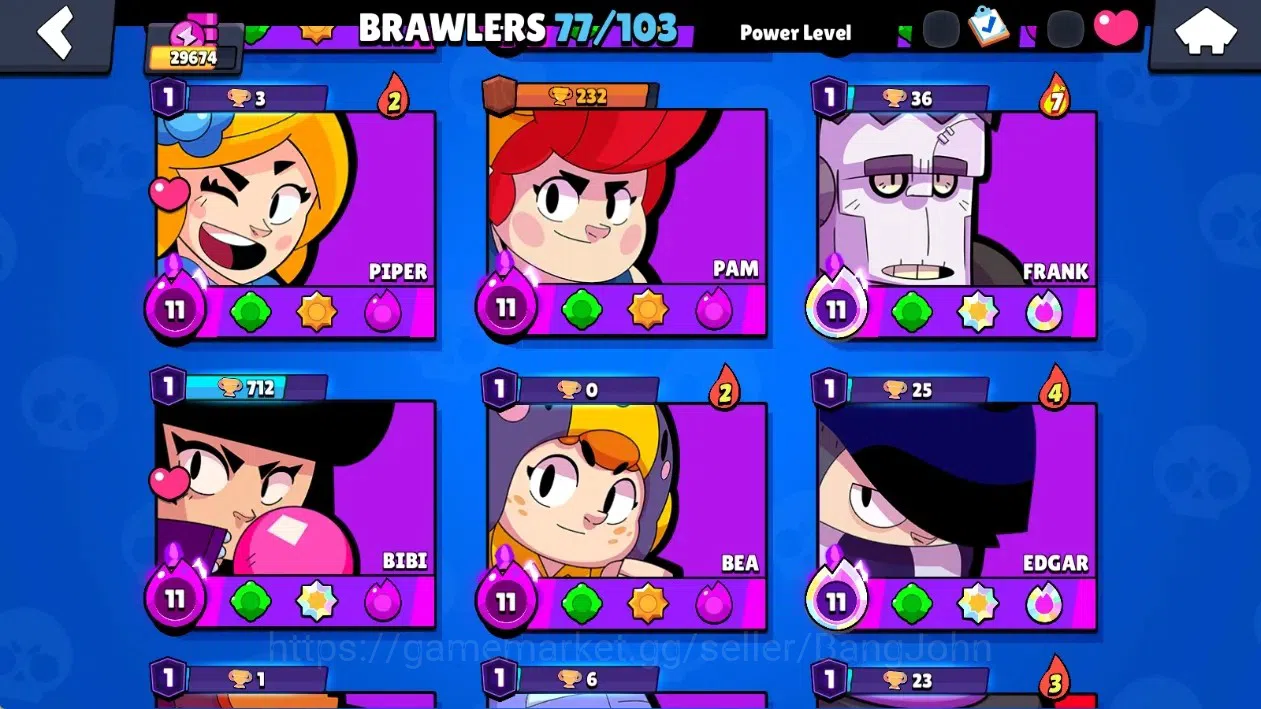 Brawl Stars Accounts Global|29674 Thropy|77 Brawlers-21 Max Lvl.|20 Hyp image 7