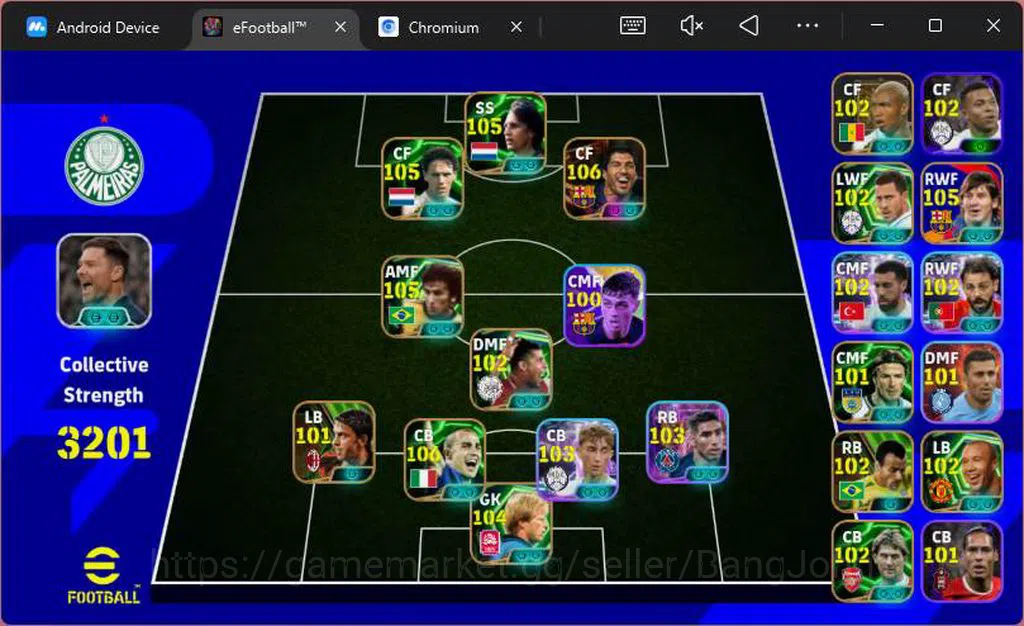 eFootball Accounts Android|Pw 3201|Many epic + Legend card|Suarez MSN image 1