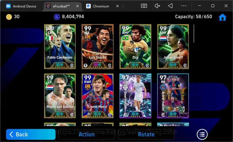 eFootball Accounts Android|Pw 3201|Many epic + Legend card|Suarez MSN image 11