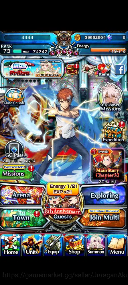 Grand Summoners Mid-Game Global|Rank 73|14 Ascend|[Inumuta,Summer(Miyu,Chlo image 1