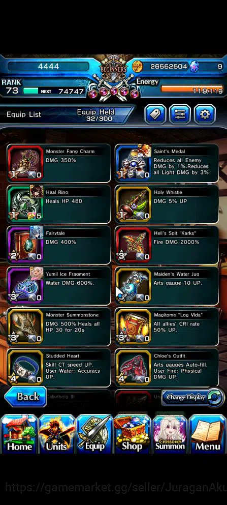 Grand Summoners Accounts Mid-Game Global|Rank 73|14 Ascend|[Inumuta,Summer(Miyu,Chloe)Emiya,Chloe]+TW,Rin&Luvia,Valentine 5