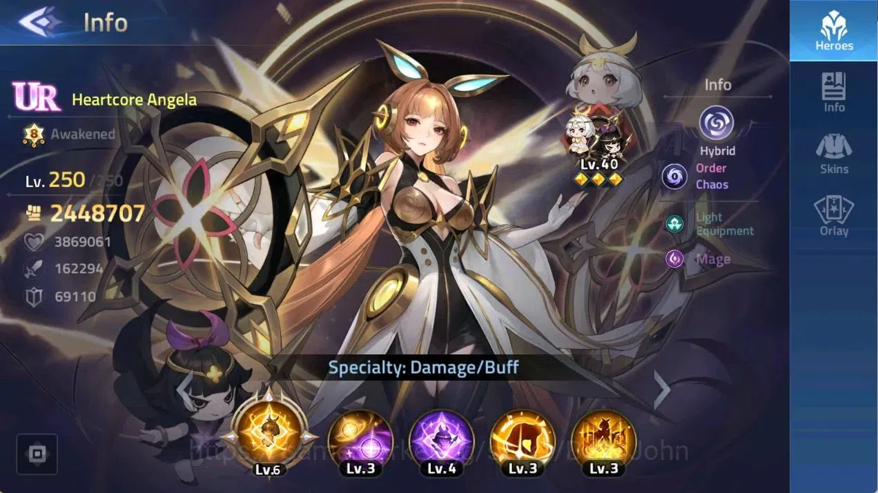 Mobile Legends: Adventure Accounts 70685 | L54 | 1166K POWER | CAMP 31-45 | VIP 5 | 1 UR Heartcore Angela | 1 Awakened 3