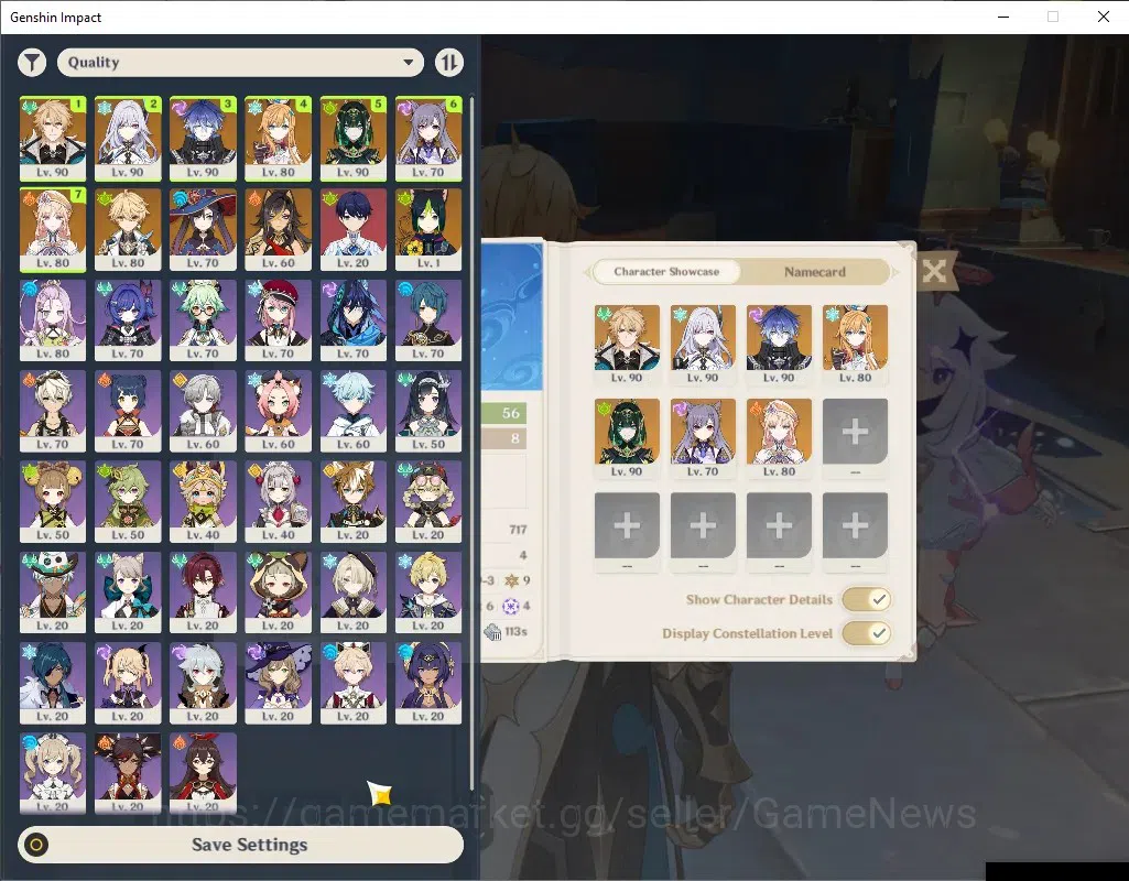 Genshin Impact Accounts ASIA|AR 56|Rate On|6 Limited + 5 (*5Weapon)|[Skirk image 2