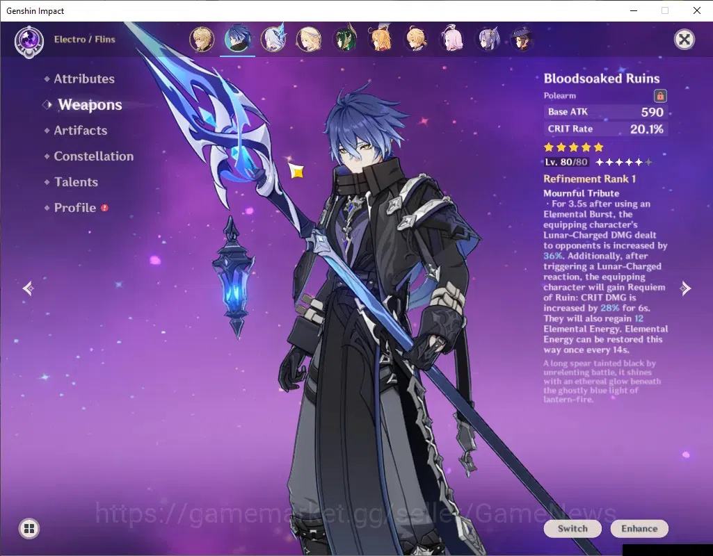 Genshin Impact Accounts ASIA|AR 56|Rate On|6 Limited + 5 (*5Weapon)|[Skirk image 5