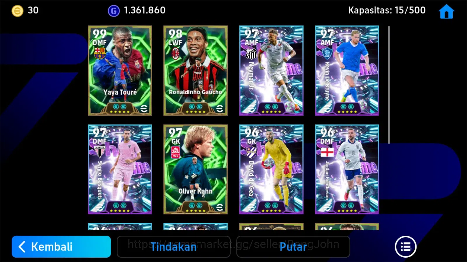 eFootball Accounts ANDROID|PW 3172|Yaya toure epic,de gea show,ronald image 3
