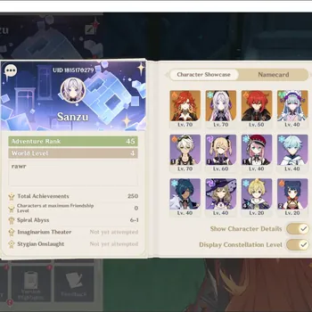 Genshin Impact Accounts Others Asia|AR 45|2 Limited(1*5Wpn)|Mavuika,Citlali|Check SS|TakeMail(GI1434Z)