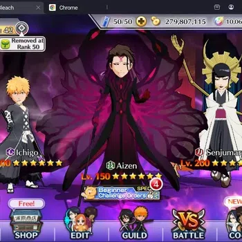 Bleach: Brave Souls Accounts Starter Global|108K BP+10K Orb|Fresh Story|SenjuaruTYBW26,Aizen11th,IchigoTYBW25,Ulquiorra