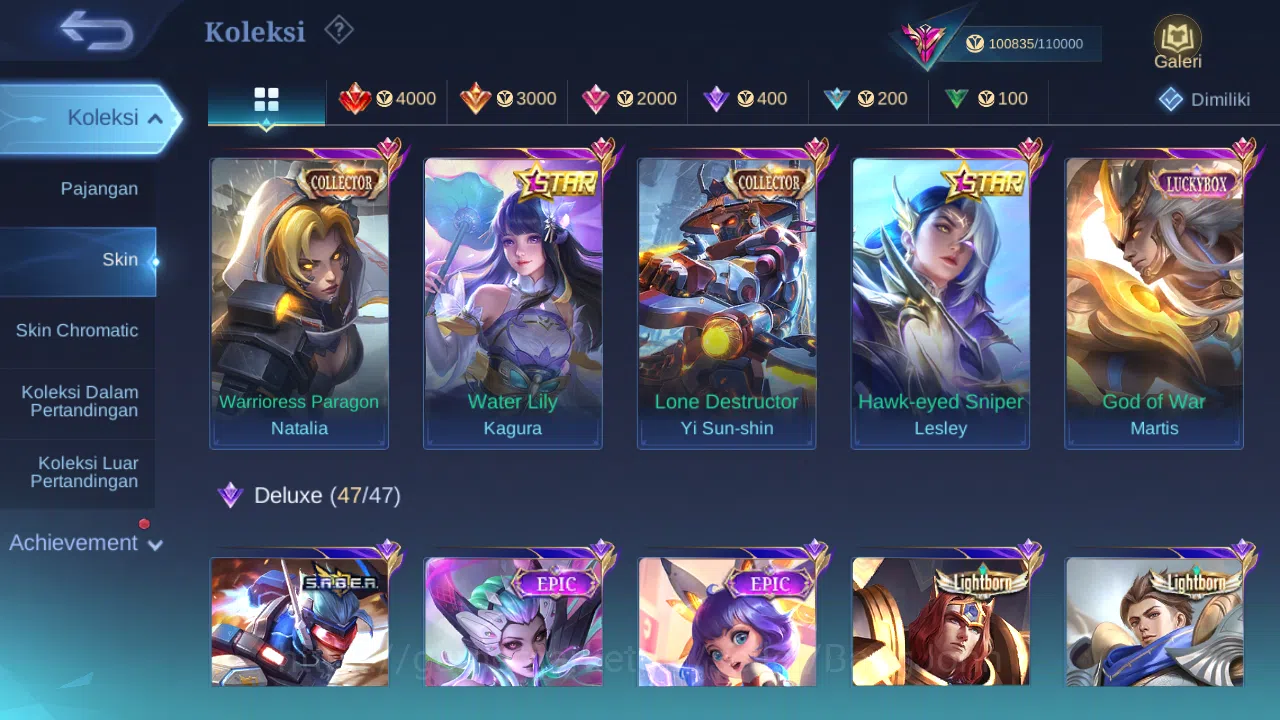 Mobile Legends: Bang Bang Accounts Others Hero 131 Skin 373 | Legend Freya | HXH Julian | CC YSS | Luckybox Martis | Annual 2