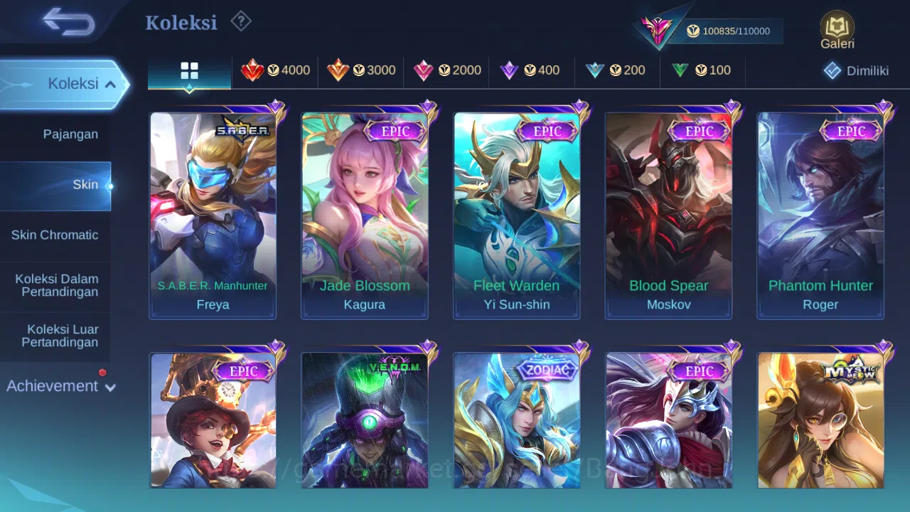 Mobile Legends: Bang Bang Accounts Others Hero 131 Skin 373 | Legend Freya | HXH Julian | CC YSS | Luckybox Martis | Annual 6