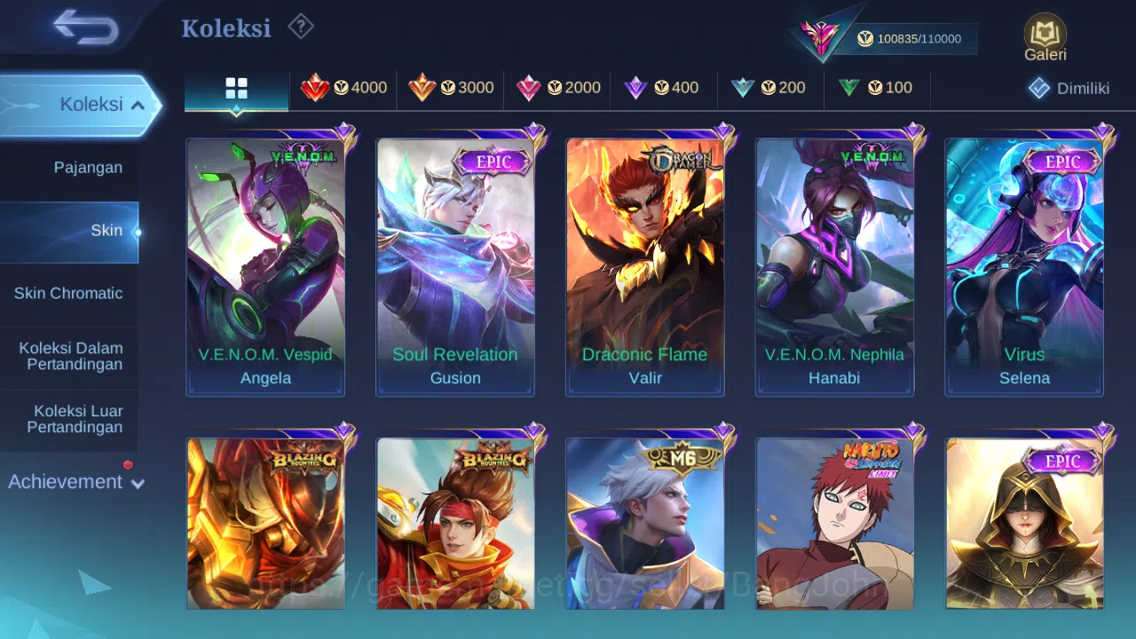 Mobile Legends: Bang Bang Accounts Others Hero 131 Skin 373 | Legend Freya | HXH Julian | CC YSS | Luckybox Martis | Annual 8