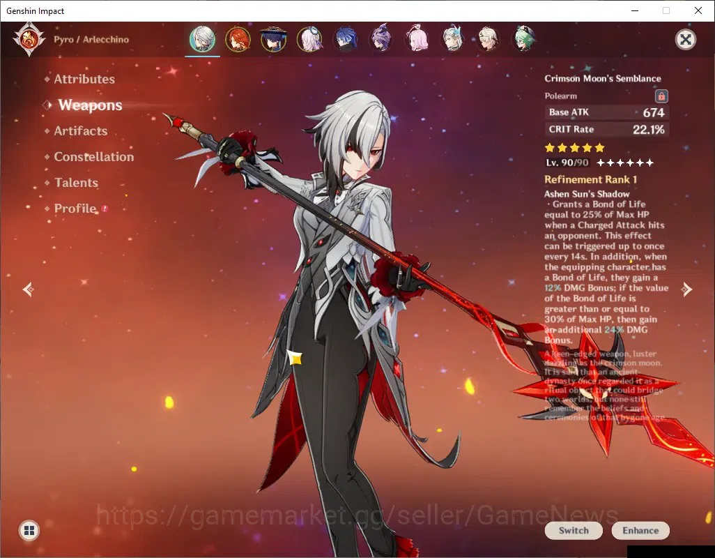 Genshin Impact Accounts ASIA|AR 57|7 Limited + 6 (*5Weapon)|[ArleC3,Wander image 5
