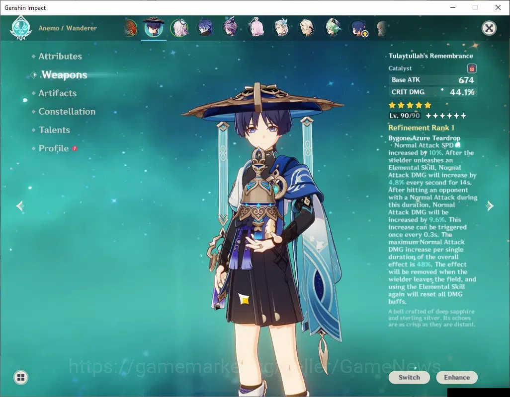 Genshin Impact Accounts ASIA|AR 57|7 Limited + 6 (*5Weapon)|[ArleC3,Wander image 7