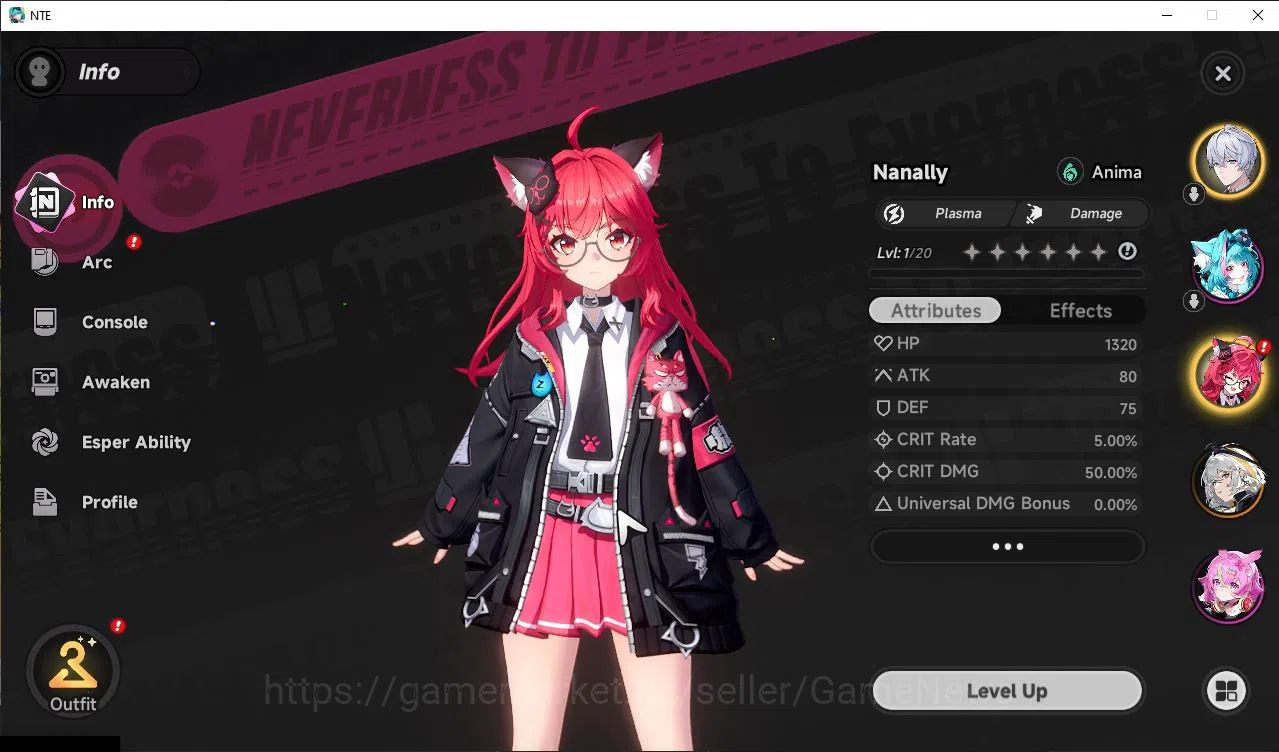 Neverness to Everness Accounts GLOBAL NA|HL 3|2 SSR[Limited Nanally,Hathor]|5 SR| image 2