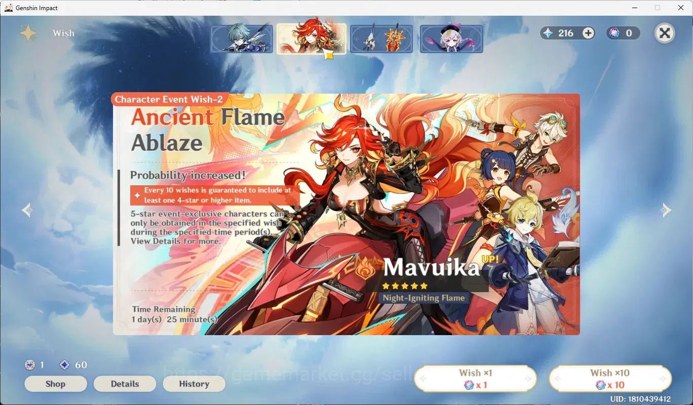 Genshin Impact Accounts ASIA|AR 57|5 limit (Mavuika,Furina,Zhongli,Chasca, image 15