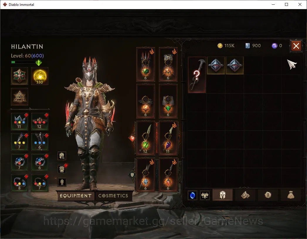 Diablo Immortal Accounts EU-Sescheron|CS ON|Lv60(600)|Tempest|CR 34k|Reso 3 image 5