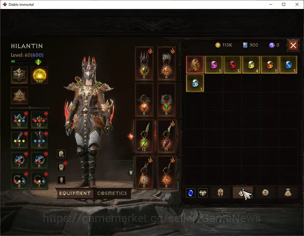 Diablo Immortal Accounts EU-Sescheron|CS ON|Lv60(600)|Tempest|CR 34k|Reso 3 image 6