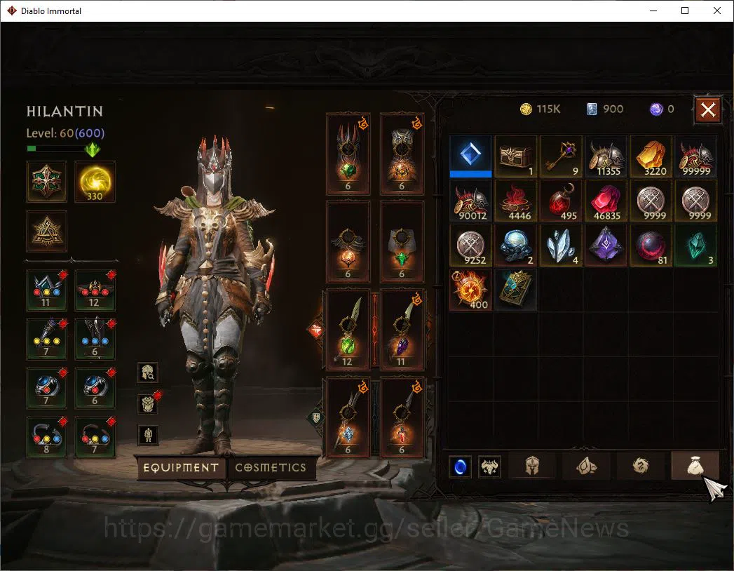 Diablo Immortal Accounts EU-Sescheron|CS ON|Lv60(600)|Tempest|CR 34k|Reso 3 image 8