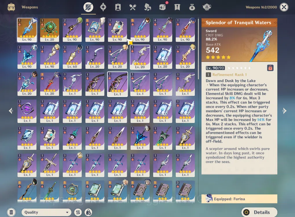 Genshin Impact Accounts ASIA|AR 55|4 Limited +2(*5Weapon)|Furina+Sign,Xilo image 4