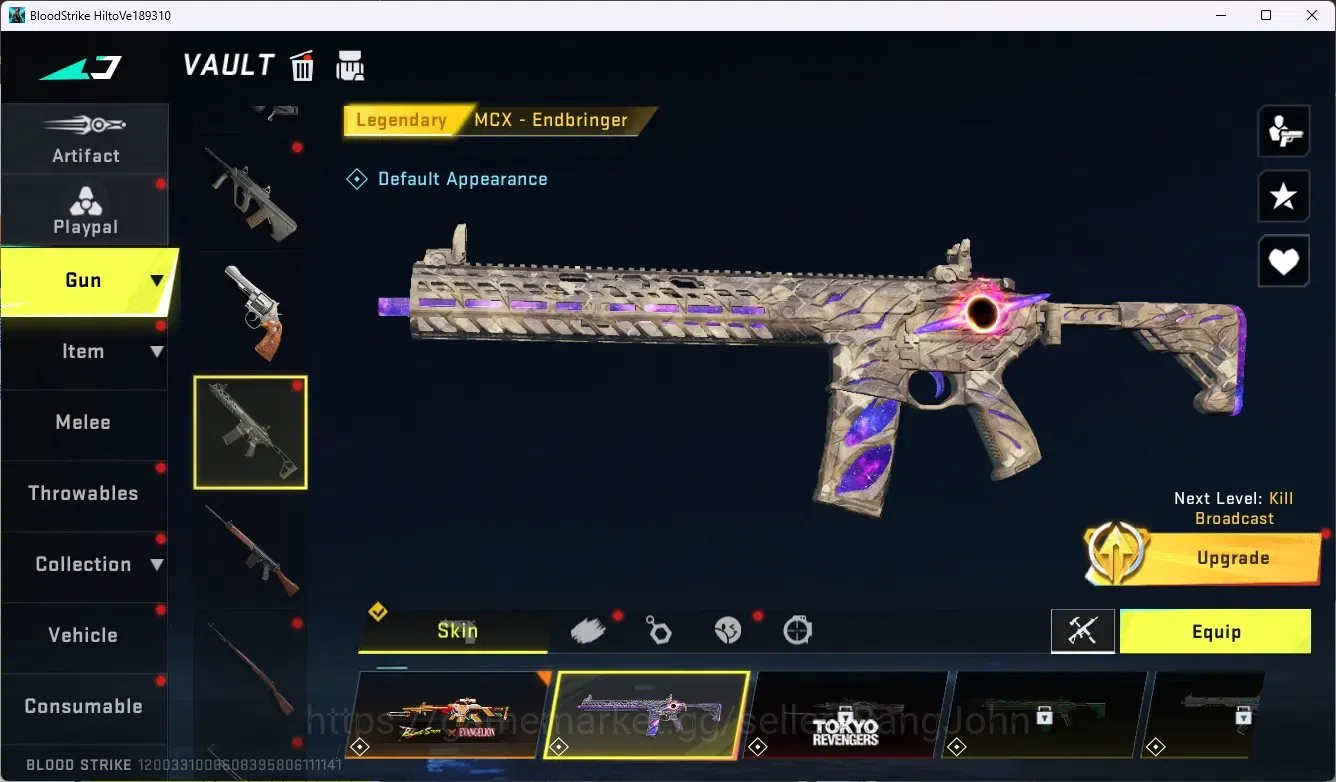 Blood Strike Accounts ASIA|Collab Gun MCX - EVA-00|7 Legendary Gun|1 Nam image 8