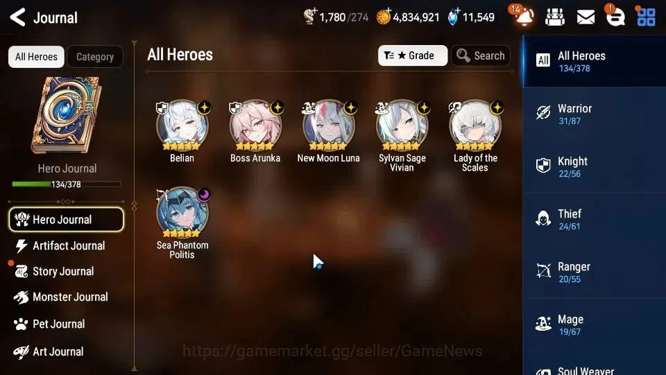 Epic Seven Accounts GLOBAL|UnVerif|6 ML(LOTScales,BArunka,NM Luna,TA C image 4