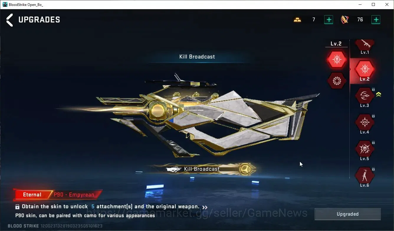 Blood Strike Accounts ASIA|ETERNAL P90-Empyrean,M1887+MELE BFKnife|7 ULT image 11