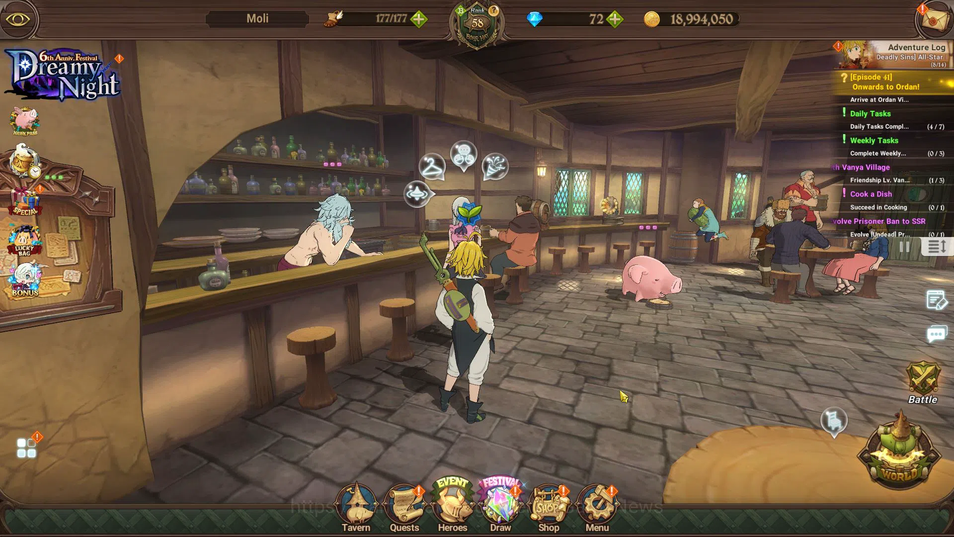 The Seven Deadly Sins: Grand Cross Accounts Global|1M CC|Starter Ch4|5 UR|Salos4/6,Merlin&Esca image 1