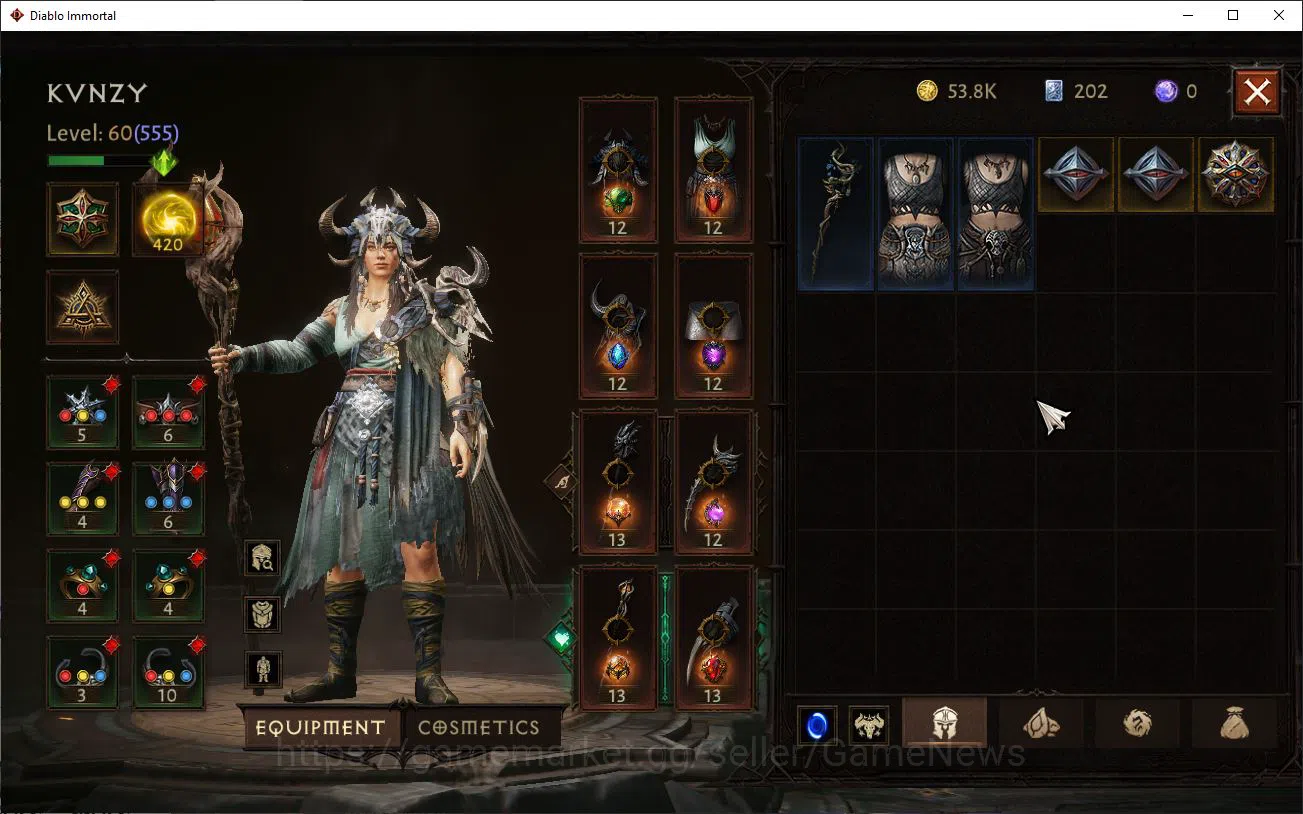 Diablo Immortal Accounts Mid-Tier SEA-Verathiel|Lv60 (555)|Druid|33K CR|Reso 420|Paragon Maledictor|Inverno I|Hellquary Lv 5