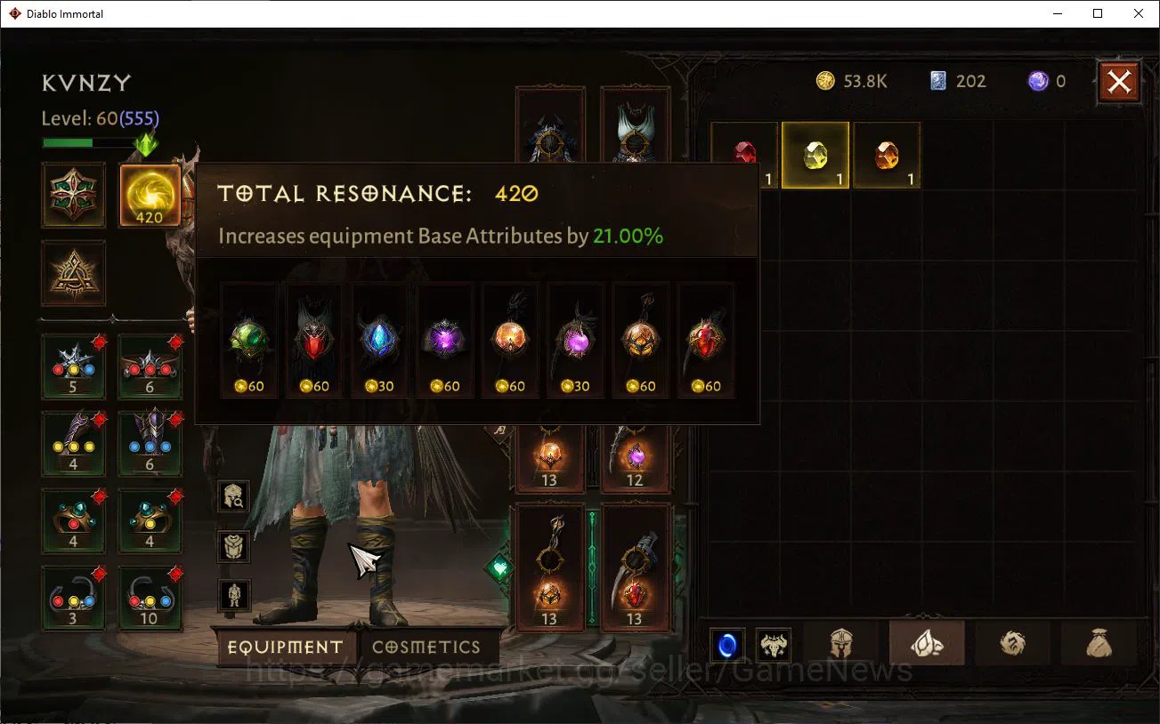 Diablo Immortal Accounts Mid-Tier SEA-Verathiel|Lv60 (555)|Druid|33K CR|Reso 420|Paragon Maledictor|Inverno I|Hellquary Lv 6