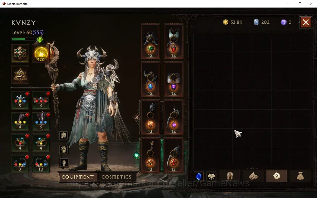 Diablo Immortal Accounts Mid-Tier SEA-Verathiel|Lv60 (555)|Druid|33K CR|Reso 420|Paragon Maledictor|Inverno I|Hellquary Lv 7