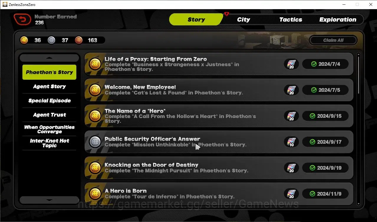 Zenless Zone Zero Accounts ASIA IK 58|Free (GI Asia+HSR Asia+Honkai Sea)|12 L image 17
