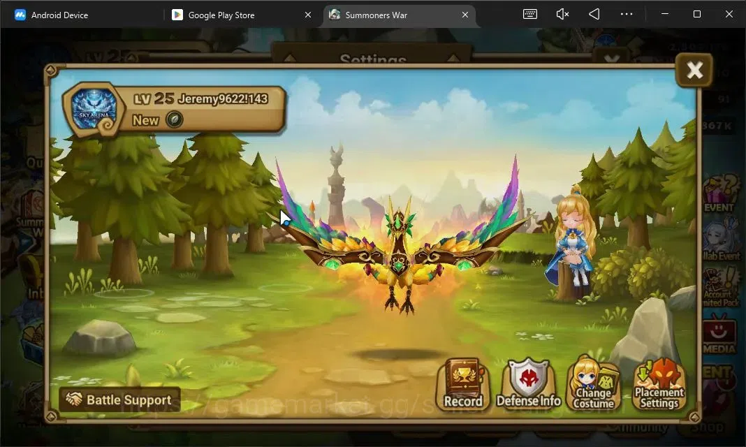 Summoners War: Sky Arena Accounts Starter GLOBAL | NB 5 TESHAR,Starter Gacha 115 12Y+160 11Y Scrool, 3 Legendary All 1