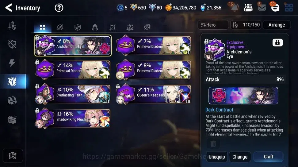 Epic Seven Accounts High-End GLOBAL UnVerif|10 ML(Rhiana&Luc,WOTM Tenebria,NM 19