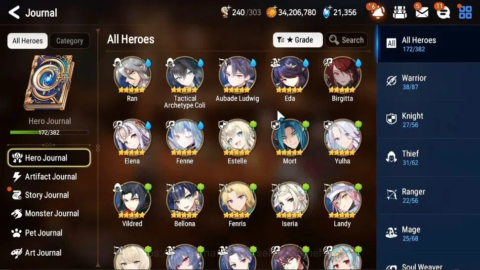 Epic Seven Accounts High-End GLOBAL UnVerif|10 ML(Rhiana&Luc,WOTM Tenebria,NM 8