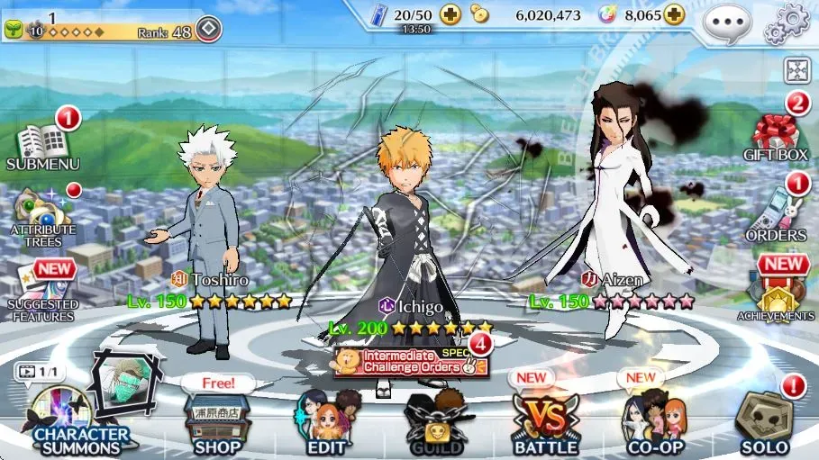 Bleach: Brave Souls Accounts Starter Global | 8K Orb + 55K BP|Ichigo,Aizen,Toshiro| Fresh Story | KlabID | Check SS BBS764Z 1