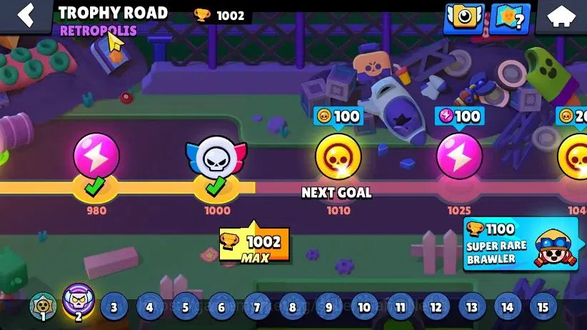 Brawl Stars Accounts 1002 Trophy|16 Brawlers 3 Max Lvl [Edgar,Carl,Shelly] Myth Fang|1 Epic Skins [Chicken Rico]|CN ON|Take 11