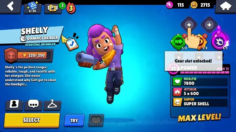 Brawl Stars Accounts 1002 Trophy|16 Brawlers 3 Max Lvl [Edgar,Carl,Shelly] Myth Fang|1 Epic Skins [Chicken Rico]|CN ON|Take 12